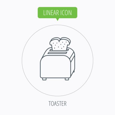 Ekmek kızartma makinesi simgesi. Sandviç makinesi işareti.