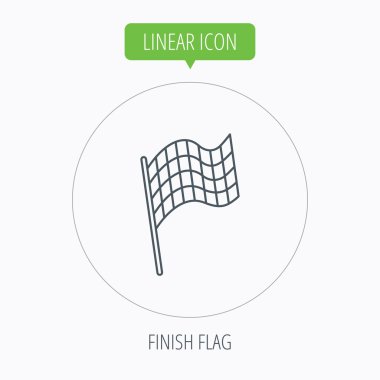 Bayrak simgesini bitirmek. Başlangıç yarış işareti.