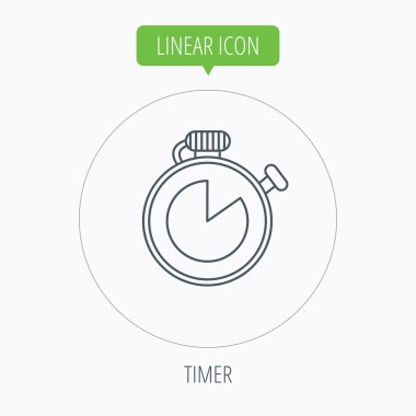 Zamanlayıcı simgesi. Kronometre işareti.