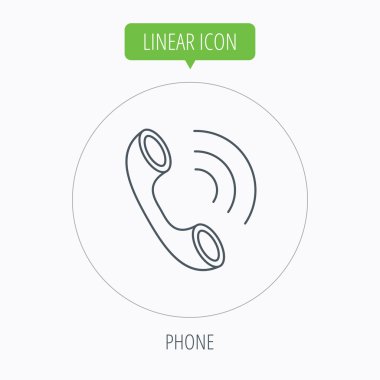 Telefon simgesi. Çağrı işareti.