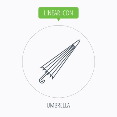 Şemsiye simgesi. Su koruma işareti.