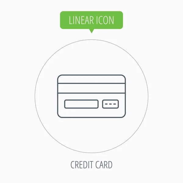 Kreditní karty ikona. Nákupní znamení. — Stockový vektor