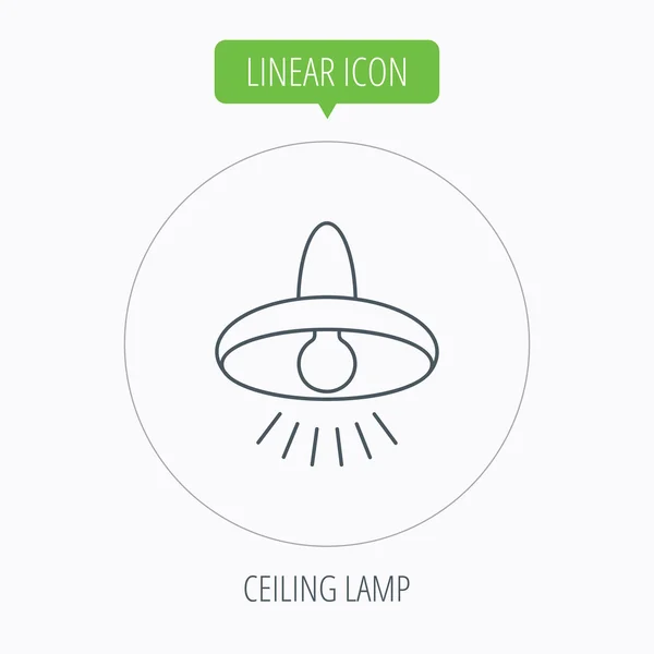 Ceiling lamp icon. Light illumination sign. — Stock Vector