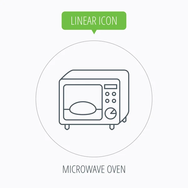 Microwave oven icon. Kitchen appliance sign. — Stock Vector