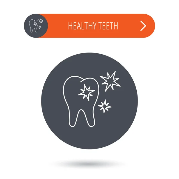 Healthy tooth icon. Dental protection sign. — Stock Vector