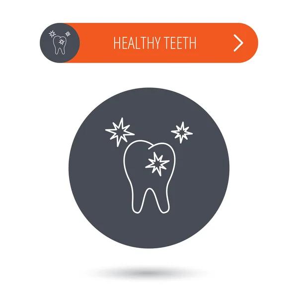 Healthy tooth icon. Dental protection sign. — Stock Vector