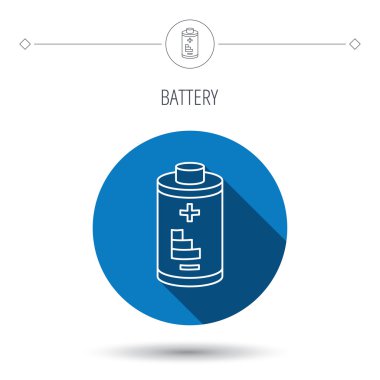 Pil simgesi. Elektrik işareti.
