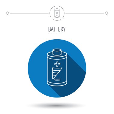 Pil simgesi. Elektrik işareti.