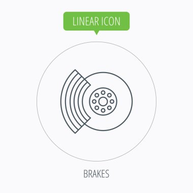 Frenler simgesi. Otomatik disk onarım işareti.