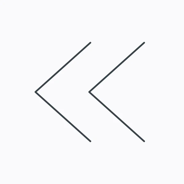 Back arrow icon. Previous sign. — Stock Vector