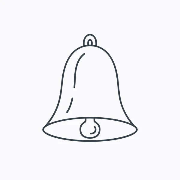 Icona della campana. Segnale sonoro del campanello . — Vettoriale Stock