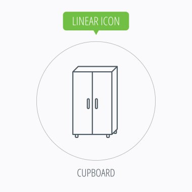 Dolap simgesi. Dolap mobilya işareti.