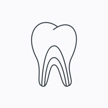 Dentinal tübüllerin simgesi. Diş tıp işareti.