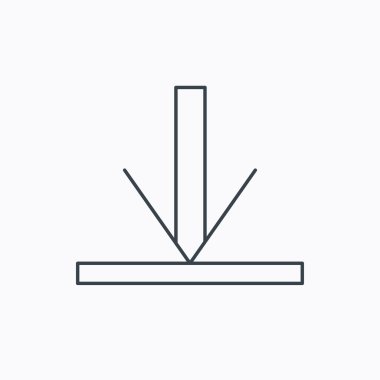 Simgesini indirin. Ok işareti.