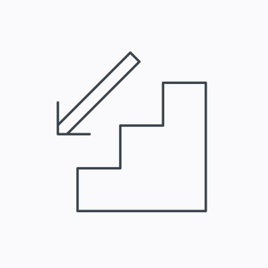 Alt katta simgesi. Yön ok işareti.