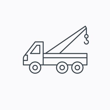 Evacuator simgesi. Park ulaşım işareti tahliye.