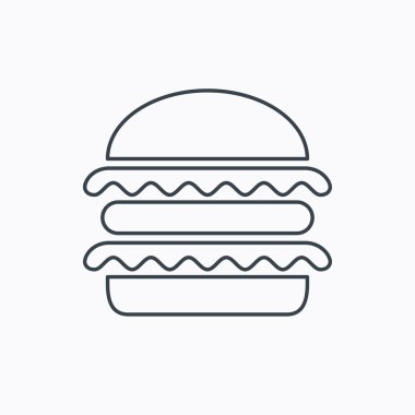 Hamburger simgesi. Fast food işareti.
