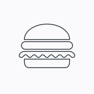 Hamburger simgesi. Fast food işareti.