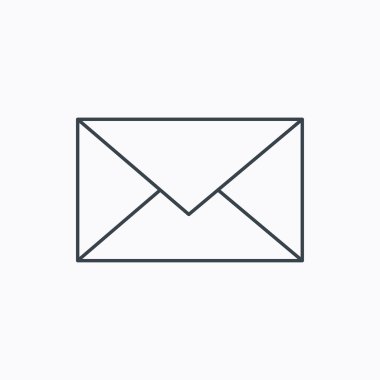 Zarf posta simgesi. E-posta iletisi işareti.