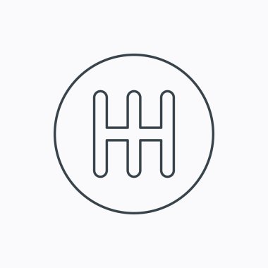 Manuel şanzıman simgesi. Araba iletim işareti.