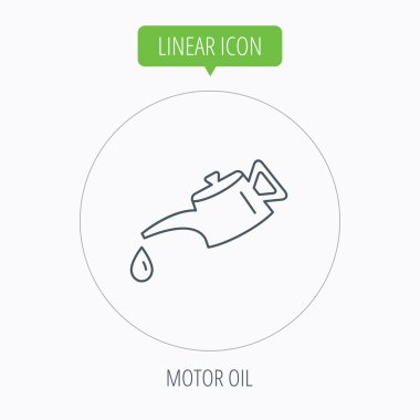 Motor yağı simgesi. Damla işaretiyle yakıt olabilir.