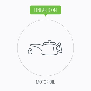 Motor yağı simgesi. Damla işaretiyle yakıt olabilir.