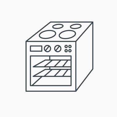 Fırın simgesi. Elektrikli soba işareti.