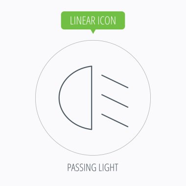 Geçen ışık kutsal kişilerin resmi. Işın işareti daldırma.