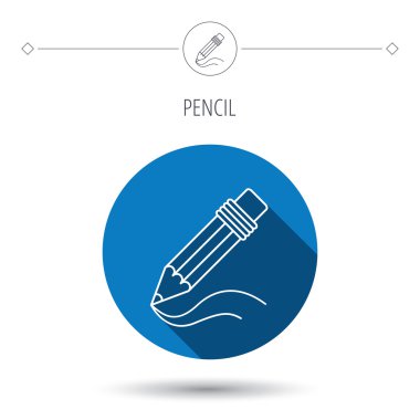 Kurşun kalem simgesini. Çizim aracı işareti.