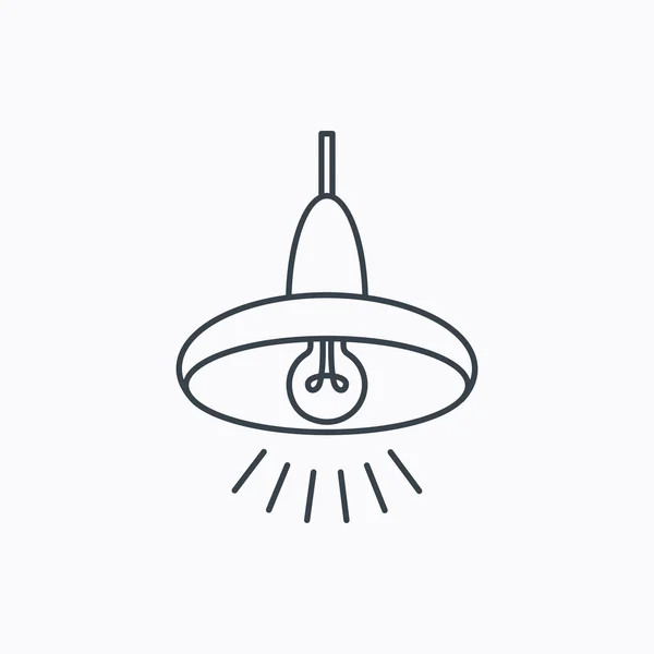 Icona della lampada a soffitto. Segno di illuminazione leggera . — Vettoriale Stock