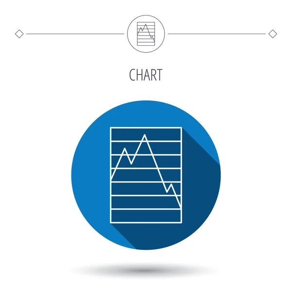 Ícone gráfico. Sinal do diagrama gráfico . — Vetor de Stock