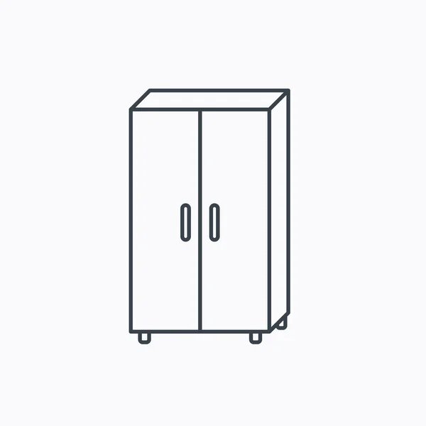 Icono del armario. Muebles de armario signo . — Vector de stock