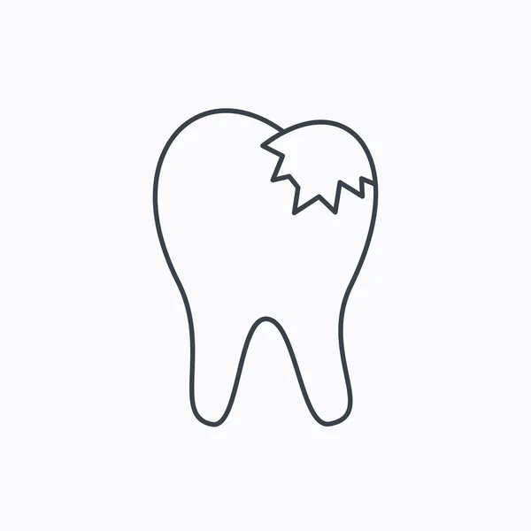 Icono de rellenos dentales. Signo de restauración dental . — Vector de stock