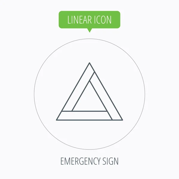 Emergency sign icon. Caution triangle sign. — Stock Vector