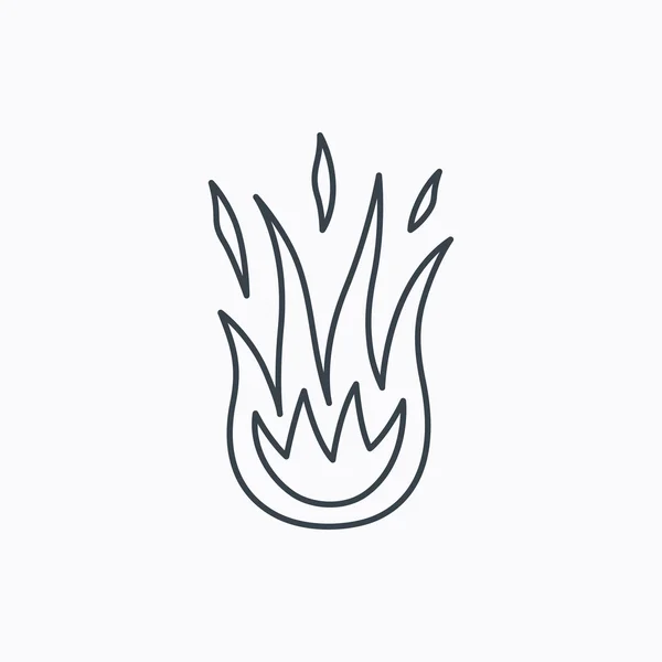 Icono de fuego. Señal de llama caliente . — Vector de stock