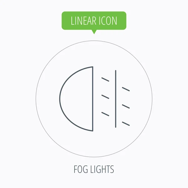 Εικονίδιο φώτα ομίχλης. Αυτοκίνητο πορείας σημάδι. — Διανυσματικό Αρχείο