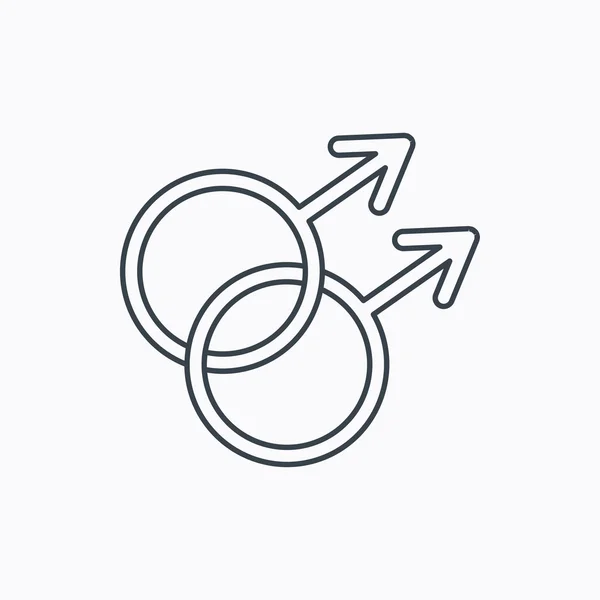 Символ гей-пары. Гомосексуальный знак . — стоковый вектор