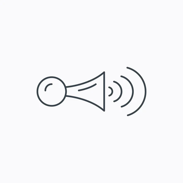 Klakson sinyal simgesi. Araba boynuz işareti.