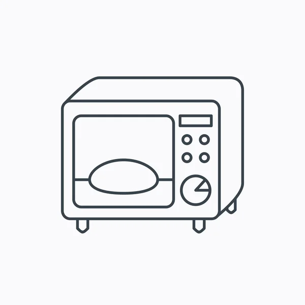 Icône four micro-ondes. Panneau d'appareil de cuisine . — Image vectorielle