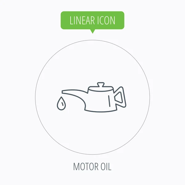 Ikon oli bermotor. Bahan bakar bisa dengan tanda jatuh . - Stok Vektor