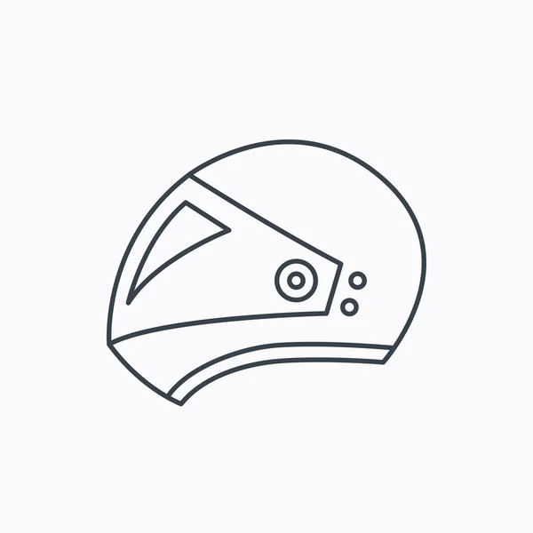 Motorfiets helm pictogram. Fietsen sport teken. — Stockvector