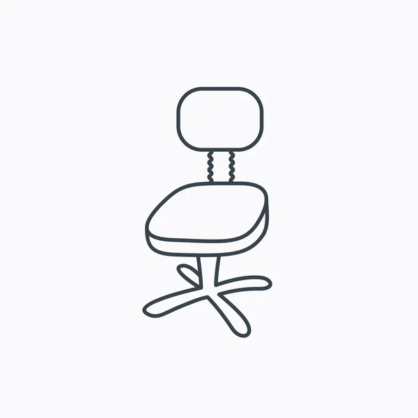 Icono de silla de oficina. signo de sillón de negocios . — Vector de stock