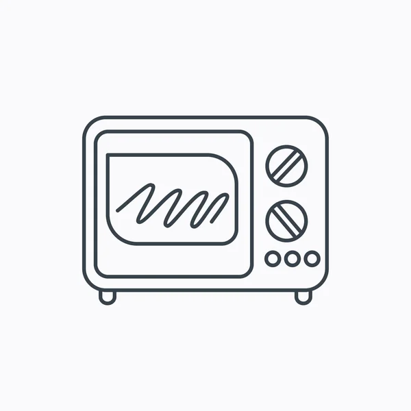 Mikrovågsugn-ikonen. Kök apparaten tecken. — Stock vektor