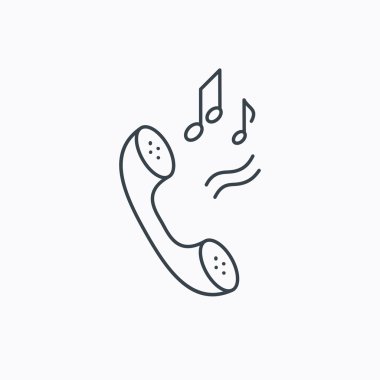 Telefon simgesi. Çağrı adı melodi.