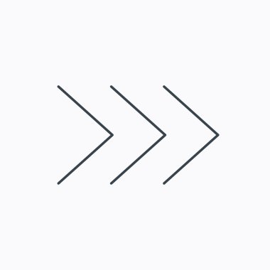 Sağ ok simgesi. İleri işareti.