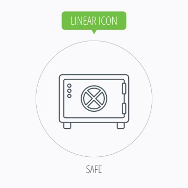 Güvenli simgesi. Para Kasası işareti.