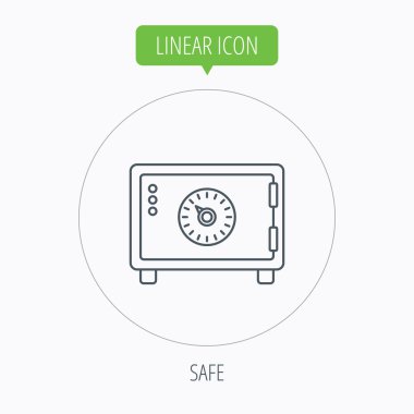 Güvenli simgesi. Para Kasası işareti.