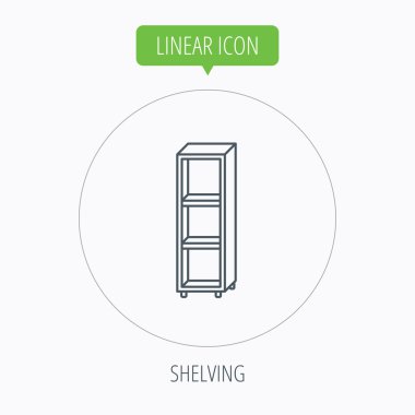 Boş rafları simgesi. İşareti raf.