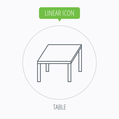 Tablo simgesi. Mobilya Danışma işareti.