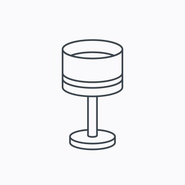 Masa lambası simgesi. Resepsiyon ışık işareti.